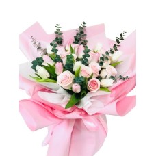 10 Ecuadorian Roses & 10 Holland Tulips