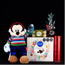Mickey Mouse with Ear muffs, Cookies and Chocolates