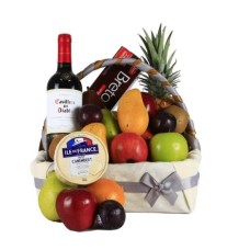 Wine & Fruits Gift Basket
