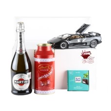 Martini Asti with Collectible Car and Chocolates Gift Box