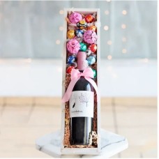 Gift for Mom with Red Wine and Chocolates