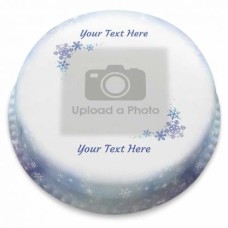 Snowflake Photo Cake (letterbox gift cake (serves 2-4))