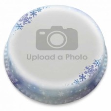 Snowflake Full Photo Cake (letterbox gift cake (serves 2-4))