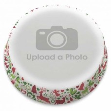 Christmas Patten Full Photo Cake (letterbox gift cake (serves 2-4))