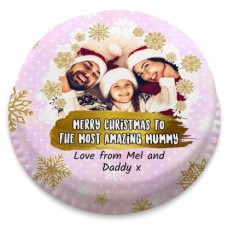 Mum Christmas photo Cake (letterbox gift cake (serves 2-4))