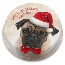 Christmas Pug Cake (letterbox gift cake (serves 2-4))