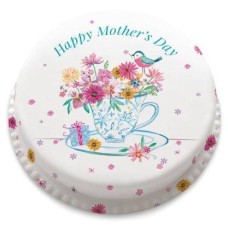 Tea Cup Flowers Cake (letterbox gift cake (serves 2-4))