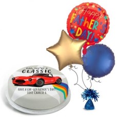 car-azy dad gift set (letterbox cake set(m) serves 2)