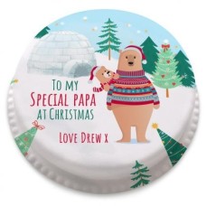 Papa Bear Christmas Cake (letterbox gift cake (serves 2-4))