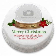 Snow Globe and Holly Cake (letterbox gift cake (serves 2-4))