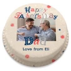 retro dad photo cake (letterbox gift  cake(serves 2-4))