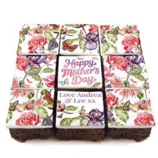 Mother's Day Floral Brownies