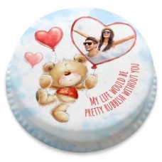 ted heart photo balloons cake (letterbox gift cakes(serves2-4))