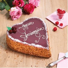 Decorated Raspberry Heart