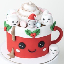 Hot Chocolate Theme Cake: A Cozy Festive Delight