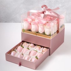 Pink Roses and Berries Gift Set