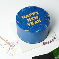 Happy New Year Bento Cake (500g) in Blue Theme