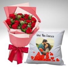 Roses &amp; Personalized Pillow