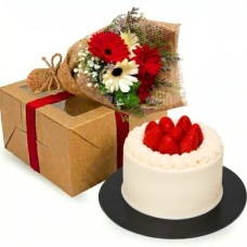 Japanese Strawberry Shortcake and Flowers