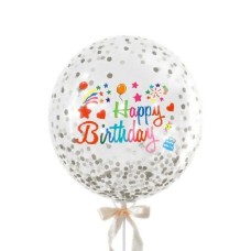 Birthday Big Glittery - Helium Confetti Balloon