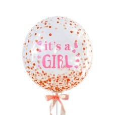 Baby Girl Big Glittery - Helium Confetti Balloon