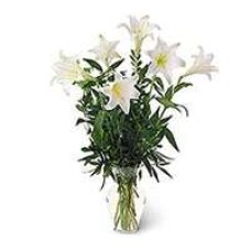 Vase With 6 Lilies