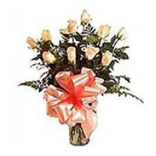 Vase 12 Pink Roses