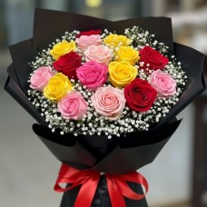 1 Dozen Of Mix Colors Roses