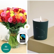 A bouquet of multicolored roses - Aries (Normal)