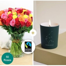 A bouquet of multicolored roses - Aquarius (Normal)