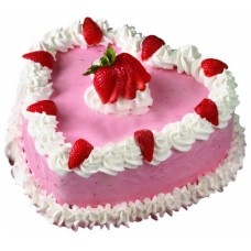 Heart Shapped Raspberry Cake - Delicious Cake Gifts In Romania