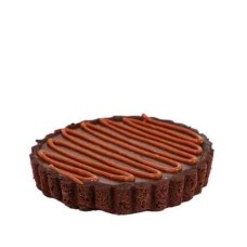 Chocolate Bottom Salted Caramel Tart-8In