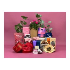 Mothers Day Flowers Scents and Treats Gift Basket