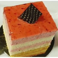 2.5" Square Strawberry Mousse