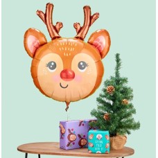 Red Nosed Reindeer Inflated Balloon - Large