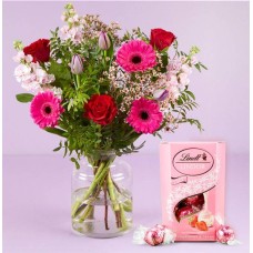 The Spring Garden Bouquet & Lindt Truffles Giftset