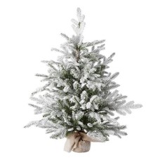 Tree 3FT Flocked in Burlap Bag 32"D