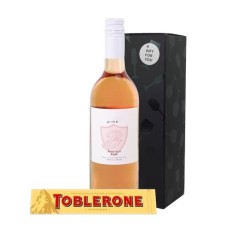 Rose wine gift basket