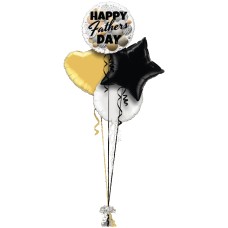Happy Fathers Day Gold Black