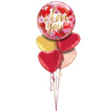 I Love You Paper Hearts Bubble