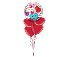 Multi Messages Smiley Hearts Bubble