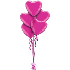 Hot Pink Heart Bouquet