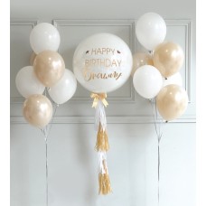 Balloon set color white gold