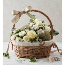 Melon & White Tone Flower Basket