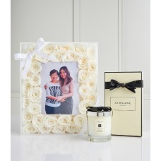 White Preserved Rose & Jo Malone Gift Set