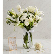 White Lily In Vase