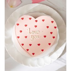 Romantic Heart-Shaped Love Cake