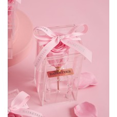 Sweet Pink Preserved Rose: Tall VIP Acrylic Box