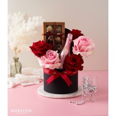 Luxurious Rose & Wine Collection Box