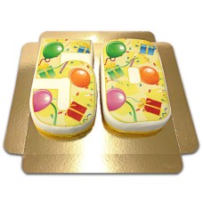 Double Birthday Number Cakes